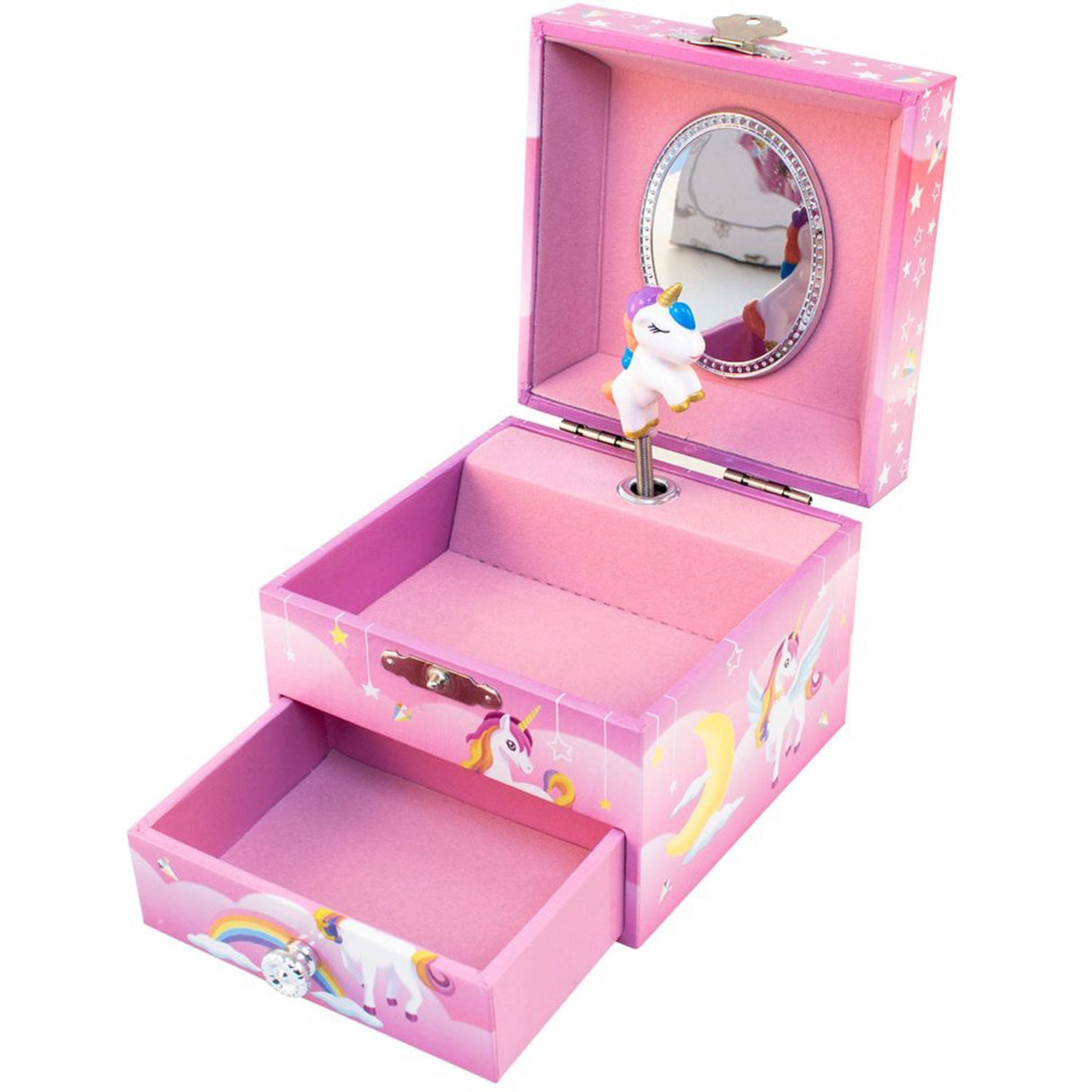 Magni Jewellery box with music, Unicorn, small, pink