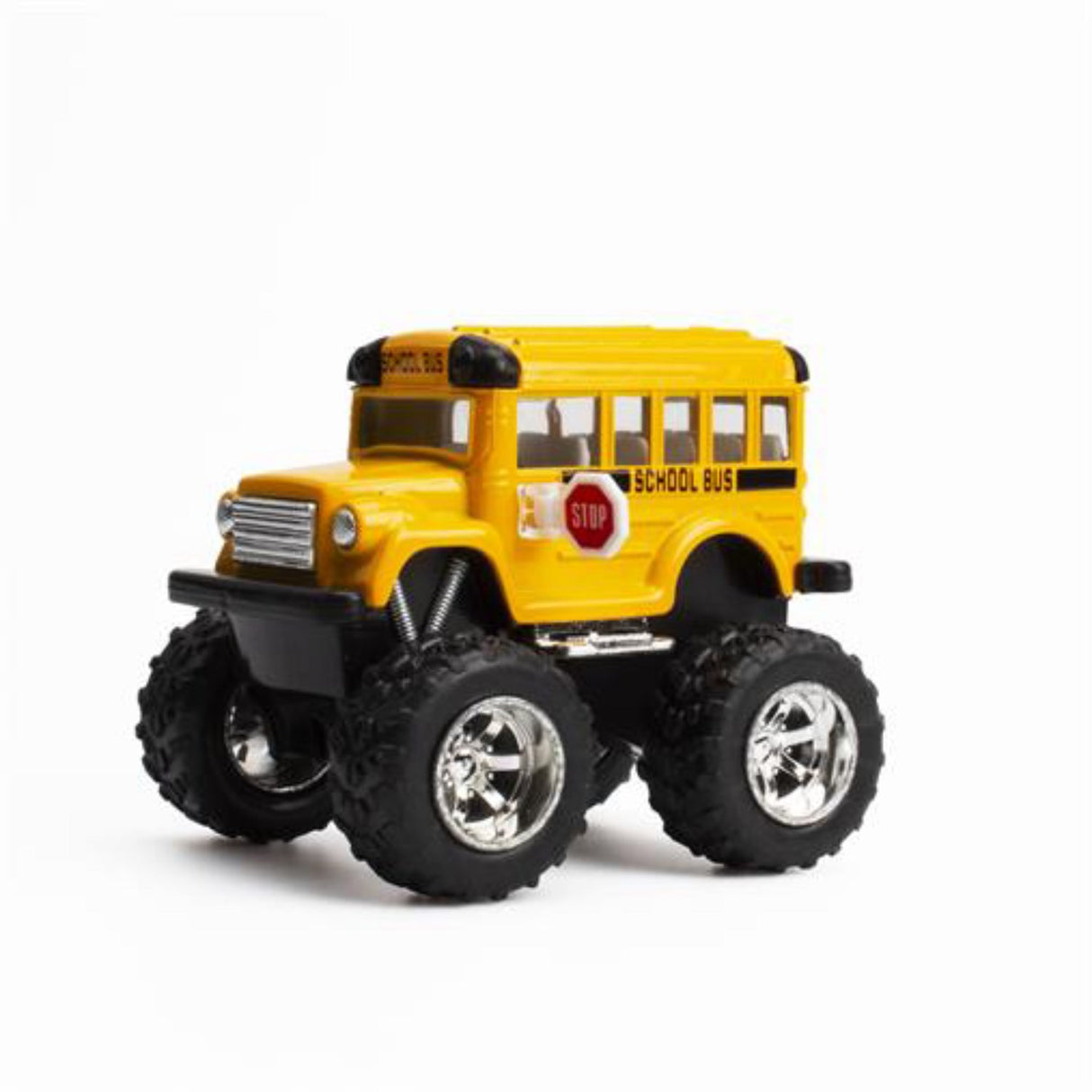 Magni School bus monster-truck with pull-back, 4"