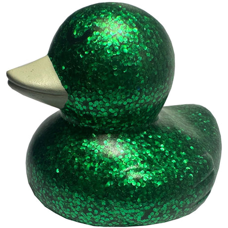 Magni Bath duck with glitter, green, 7 cm.