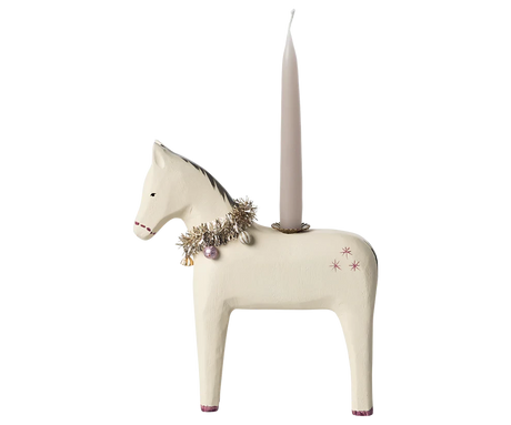 Maileg  Wooden candle holder, Small horse