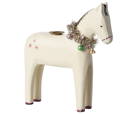 Maileg  Wooden candle holder, Small horse