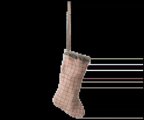 Maileg Stocking ornament, Checker - Sand