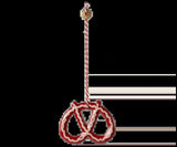 Maileg Metal ornament, Pretzel - Stripe