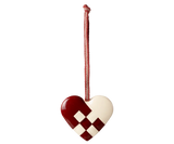 Maileg  Metal ornament, Small heart - Red