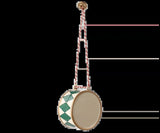 Maileg Metal ornament, Large drum - Dark green