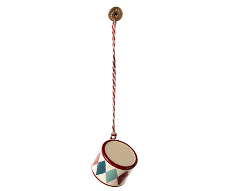 Maileg  Metal ornament, Small drum - Classic red