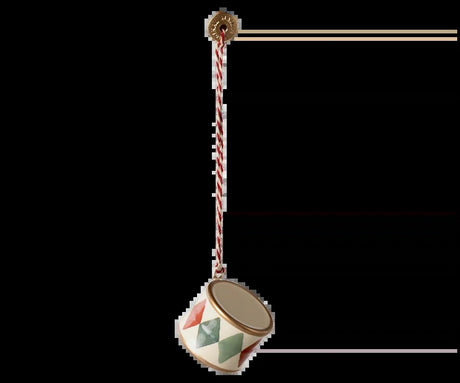 Maileg Metal ornament, Small drum - Classic green