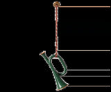 Maileg Metal ornament, Trumpet - Dark green