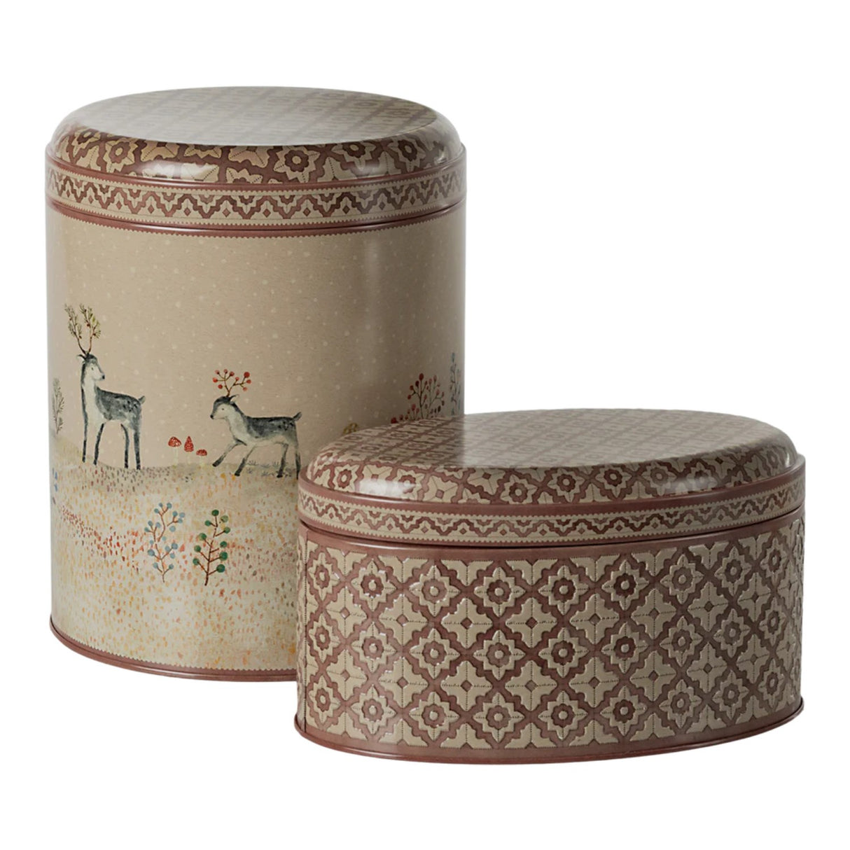 Maileg  Metal box, Winter wonderland - 2 pcs set