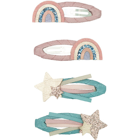 Mimi & Lula 4 Hair Clips - Over the Rainbow Little Prince