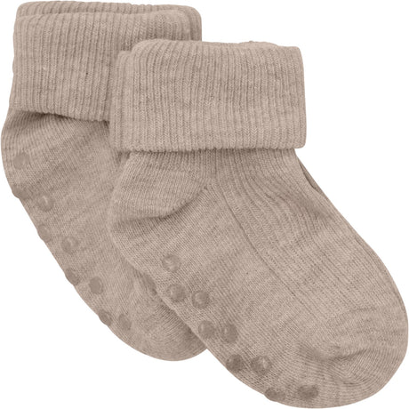 Minymo Silver Mink Melange Baby Rib Sock 2-Pack