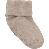 Minymo Silver Mink Melange Baby Rib Sock 2-Pack