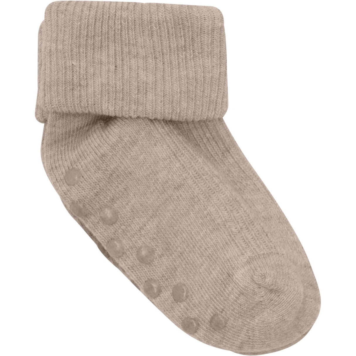 Minymo Silver Mink Melange Baby Rib Sock 2-Pack