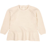 COPENHAGEN COLORS Cream Knitted Pullover W. Frill