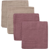 Pippi Withered Rose Organic Cloth Muslin 4-pack