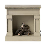 Maileg Fireplace, Mouse - Off white