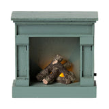 Maileg  Fireplace, Mouse - Blue