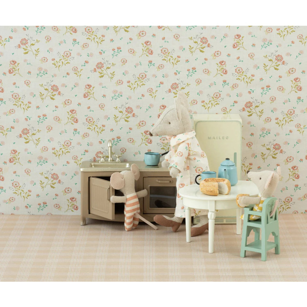 Maileg High chair, Mouse - Mint