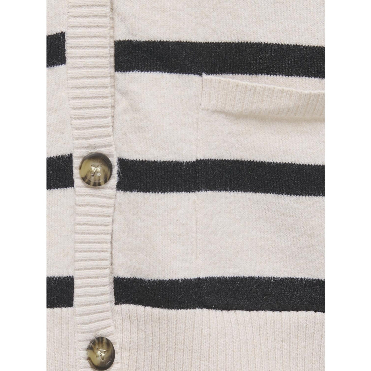 kids ONLY Birch Black Ama Stripe V-Neck Cardigan Knit