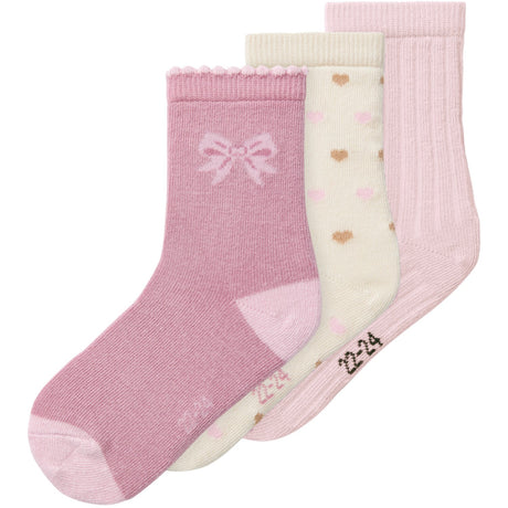 Name It Mauve Orchid Sille 3-Pack Socks