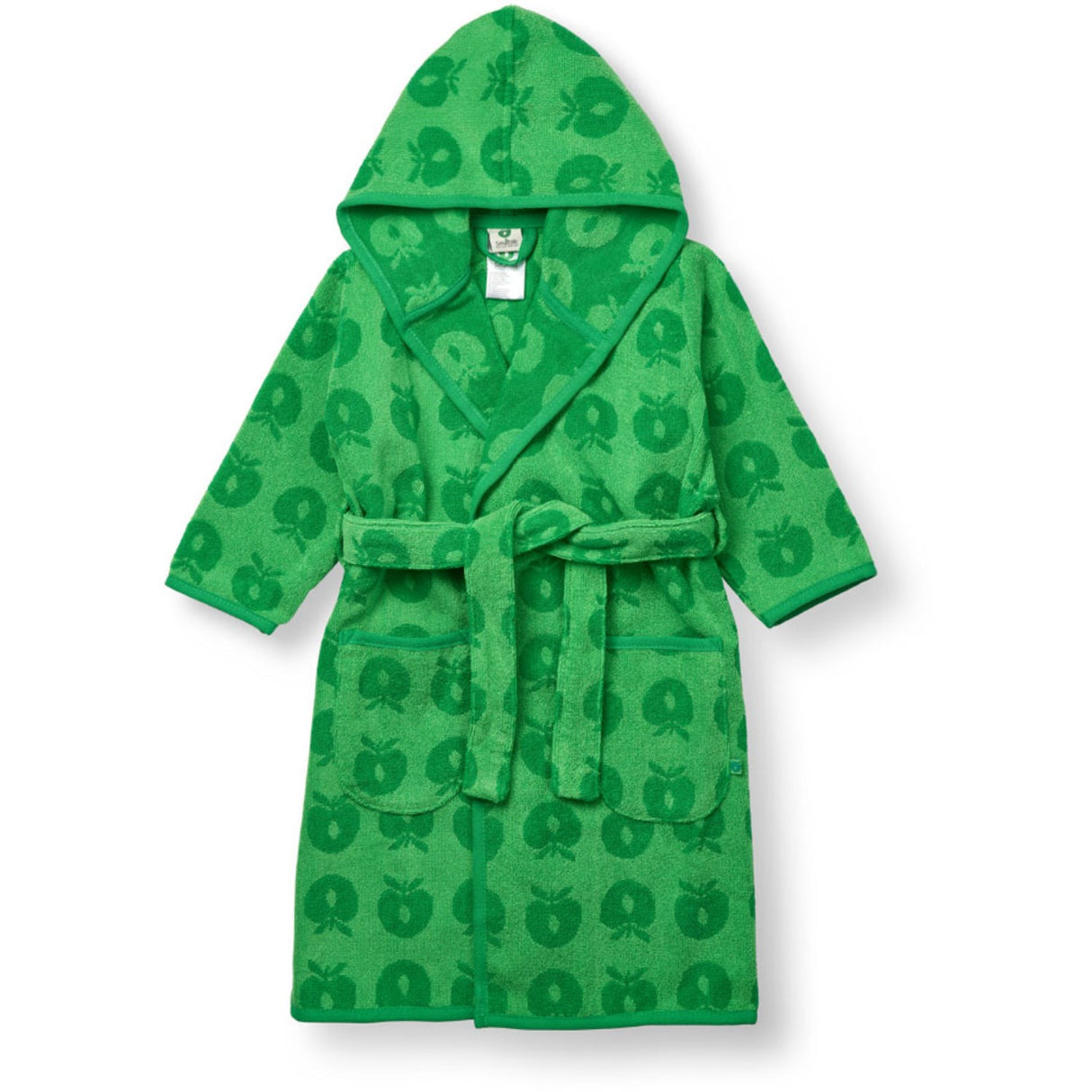 Småfolk Apple Green  Bathrobe Med Æbler