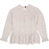 Copenhagen Colors Pale Cream Melange Merino Strik Blouse