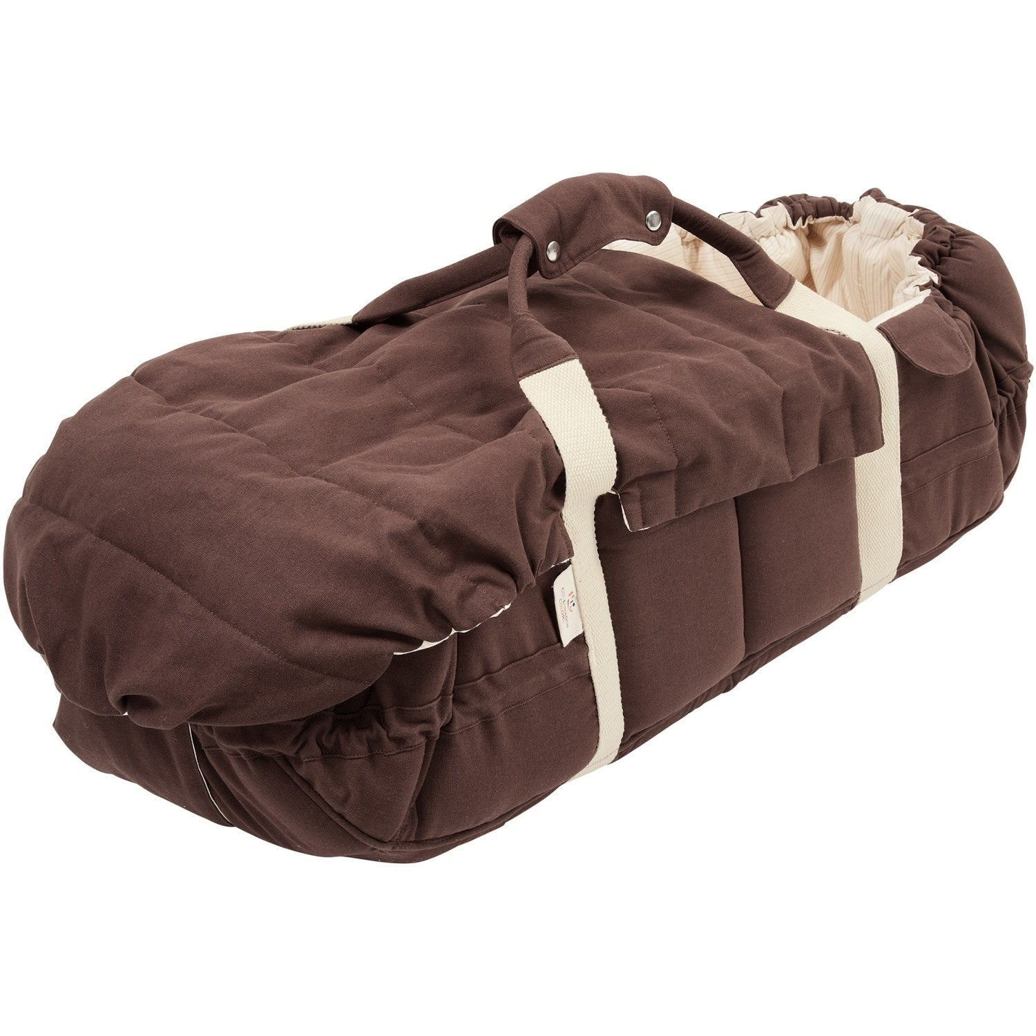 Buy COPENHAGEN COLORS Brown With Cream Solid Stripe Organic