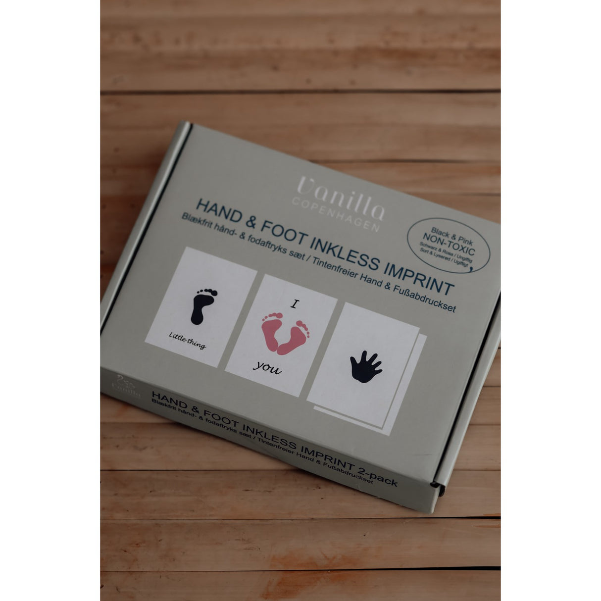 Vanilla COPENHAGEN Black/Pink Hand & Foot Inkless Pads Kit 2-pack