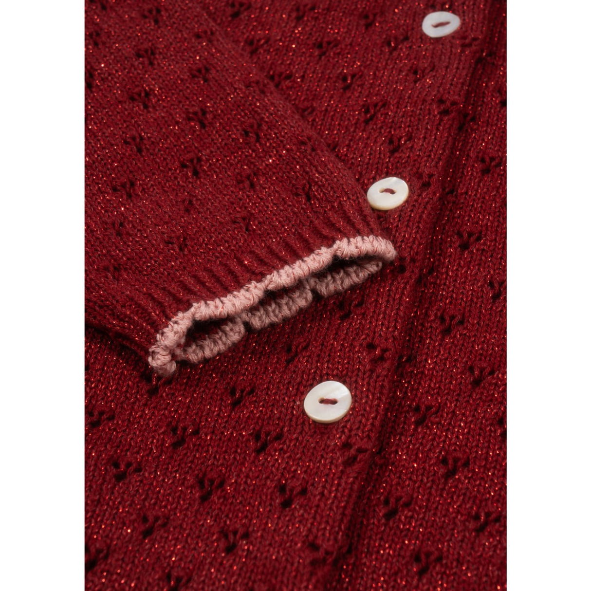 Konges Sløjd Red Dahlia Holiday Knit Cardigan