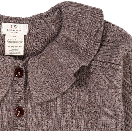 Copenhagen Colors Natural Melange Merino Cardigan w. Collar