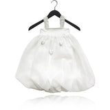 Dolly by Le Petit Tom White Dolly World Heart Balloon Organza Dress