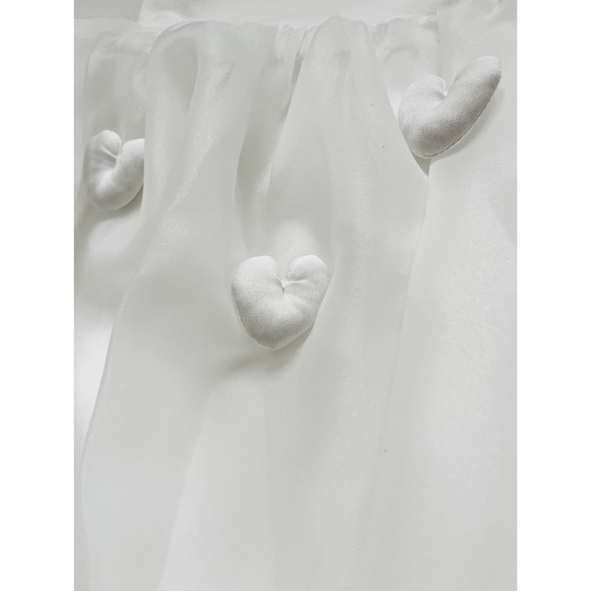 Dolly by Le Petit Tom White Dolly World Heart Balloon Organza Dress