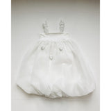 Dolly by Le Petit Tom White Dolly World Heart Balloon Organza Dress