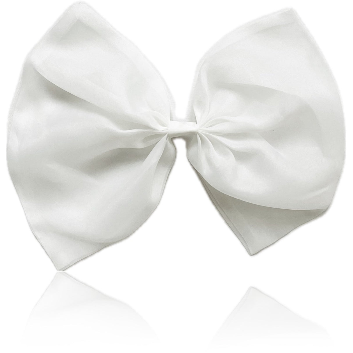 Dolly by Le Petit Tom White Dolly World Big Organza Hair Bow