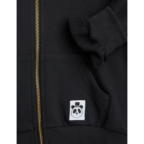 Mini Rodini Black Basic Solid Zip Hoodie