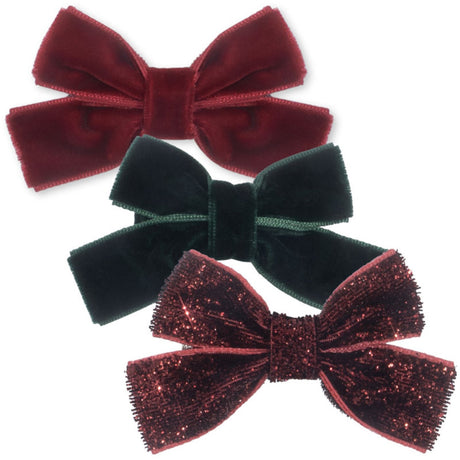 Konges Sløjd Red/Glitter/Green 6 Pack Micki Bow Hair Clips