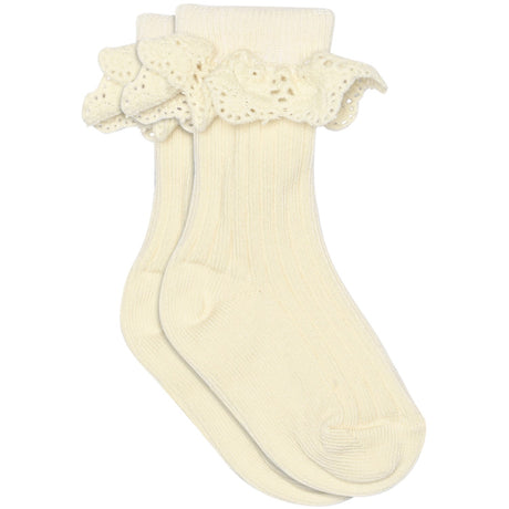 Mp Danmark Cream Lisa socks - lace