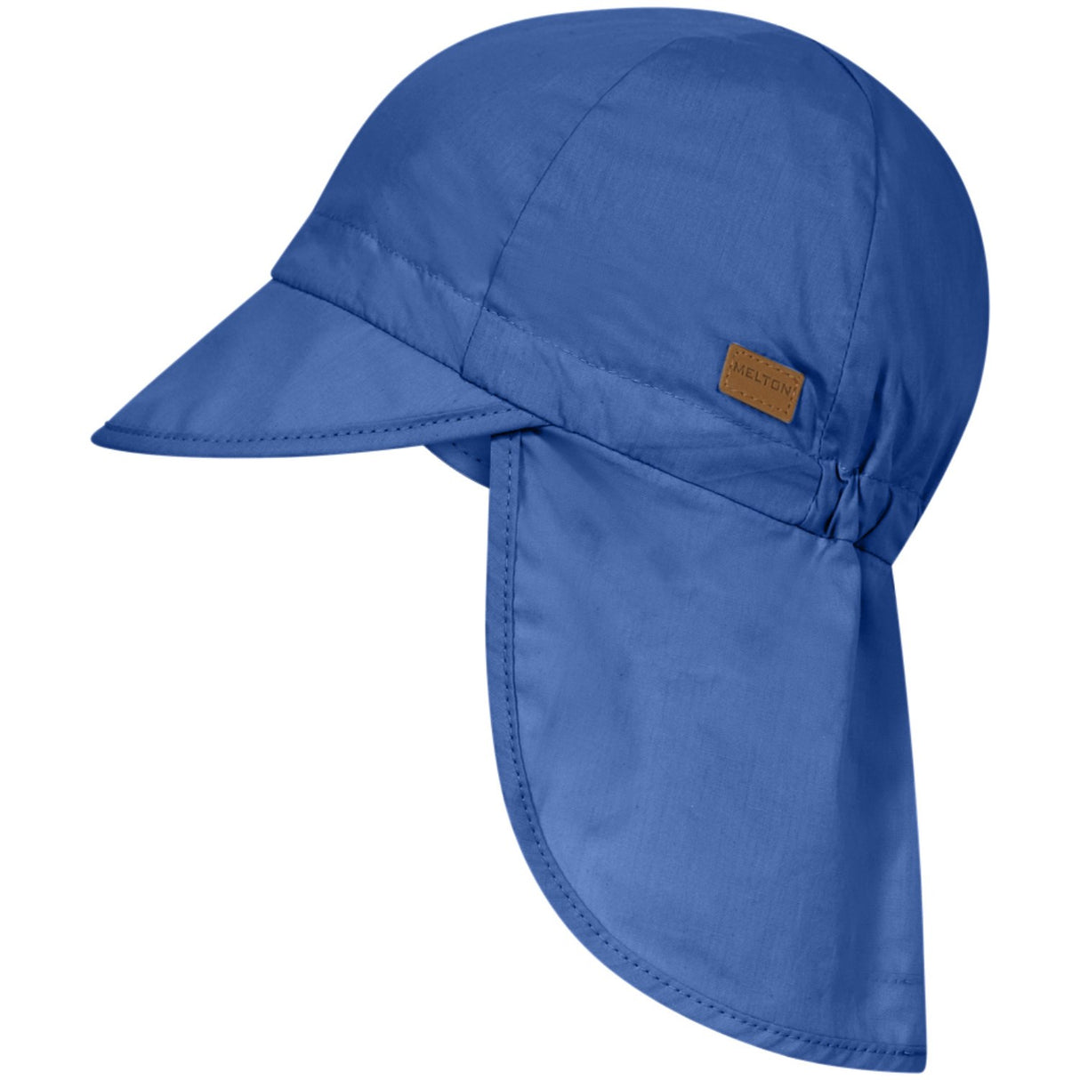 MELTON Delft Blue Poplin cap - neck shade