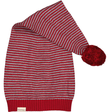 MarMar Cotton Rayon Knit Stripe Hibiscus Red Stripe Alfen Christmas Hat