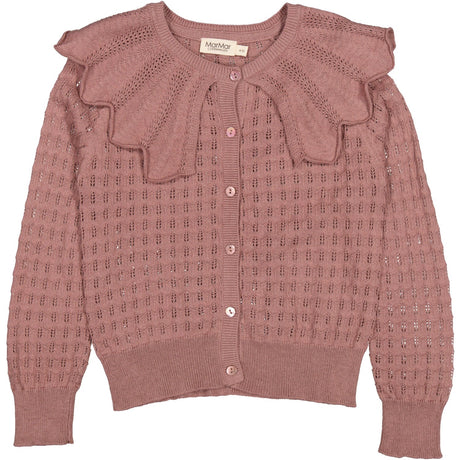 MarMar Cotton Rayon Knit Lace Dusty Mauve Thalla Cardigan