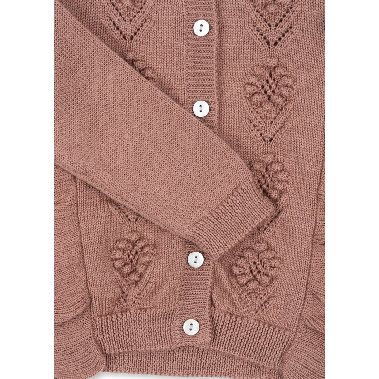 Konges Sløjd Burlwood Fiol Frill Cardigan