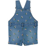 THE NEW Siblings Light Blue Denim Embroidery Ovia Short Denim Dungarees