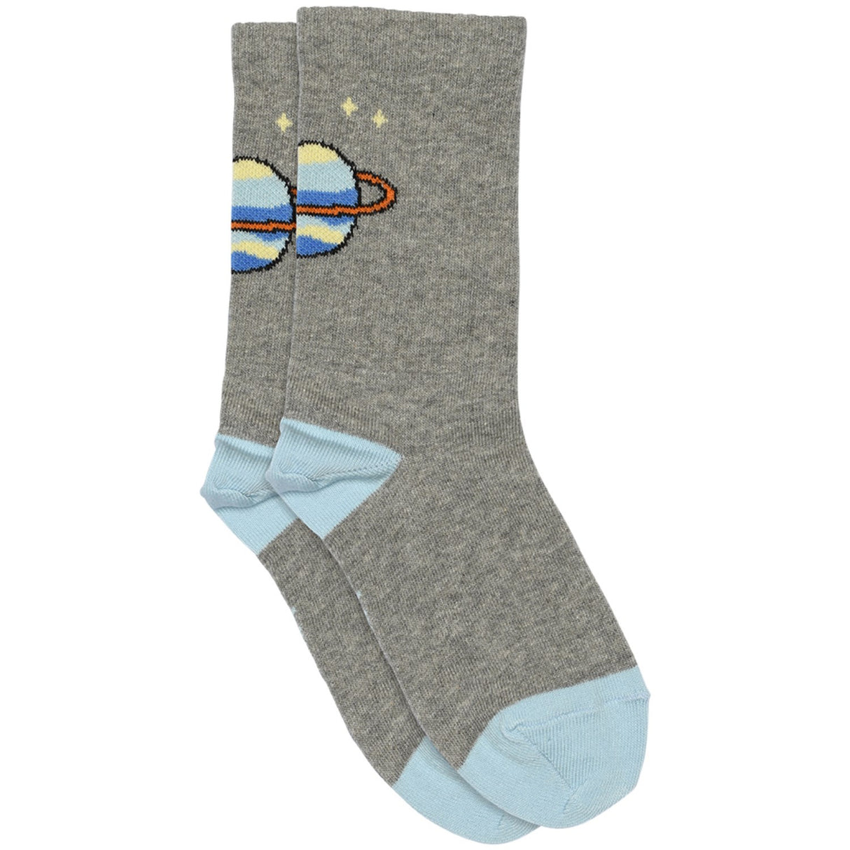 MELTON Light Grey Melange Planet socks