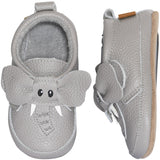 MELTON Opal Gray Elephant leather slippers
