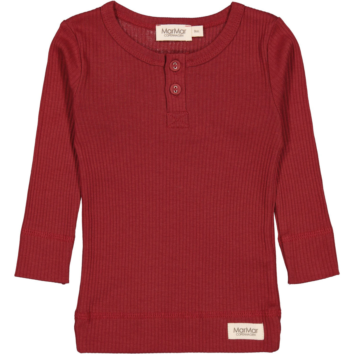 MarMar Modal Hibiscus Red Tee LS