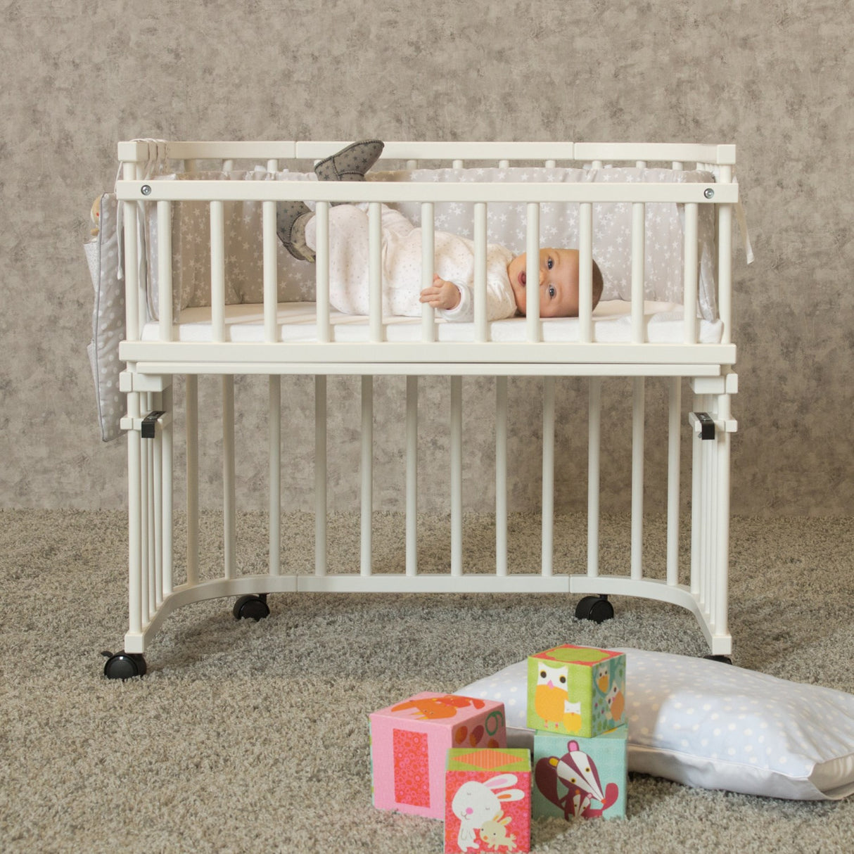 babybay ® White Varnished Guardrail