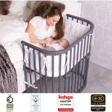 babybay® Grey Varnished Boxspring Co-Sleeper