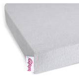 babybay® Soft Grey Jersey Cover Deluxe Sheet 2-Pack Boxspring Xxl