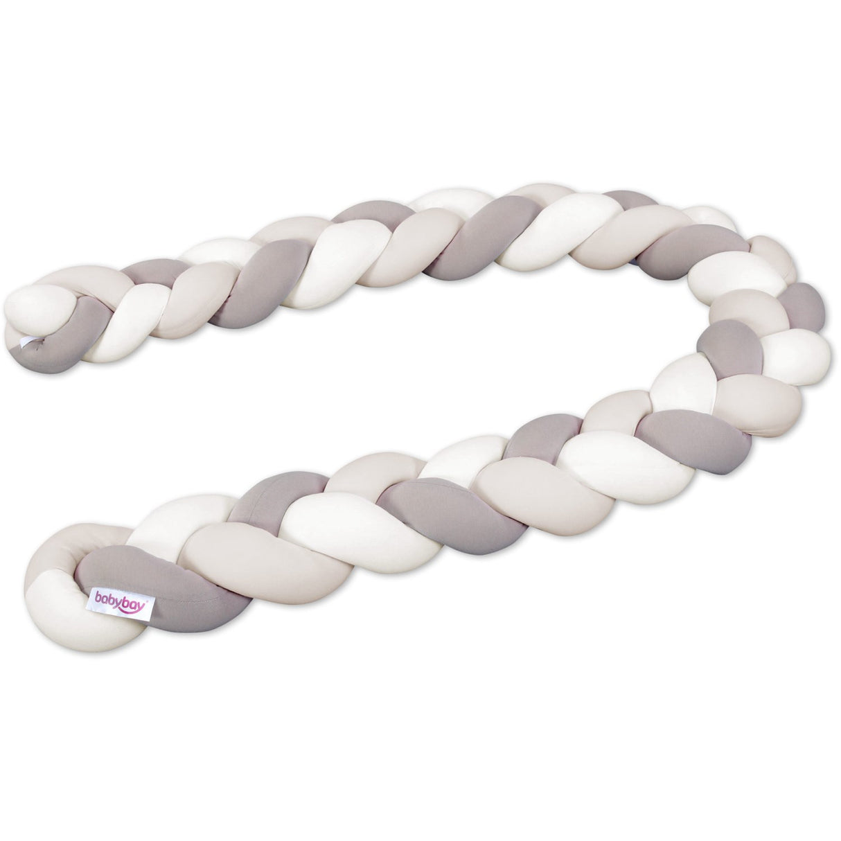 babybay ® Ivory/Beige/Cream Nest Snake Jersey Braided 200 Cm