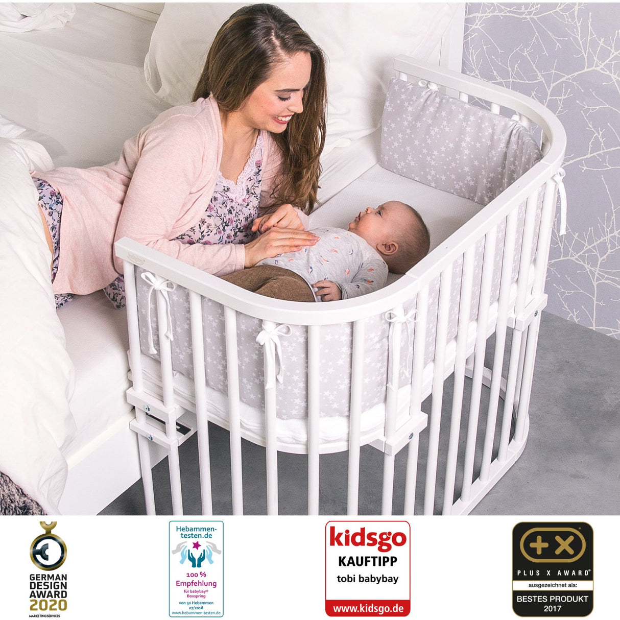 babybay® White Varnished Maxi Co-Sleeper